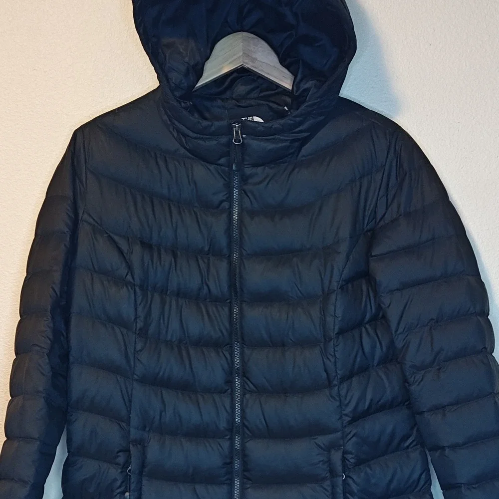 The North Face Metropolis Parka II Women Large Black Hooded Down Puffer Jacket